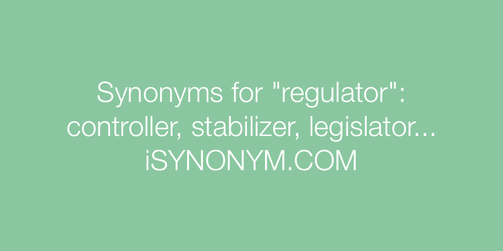 Synonyms regulator
