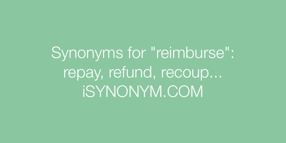 Synonyms reimburse
