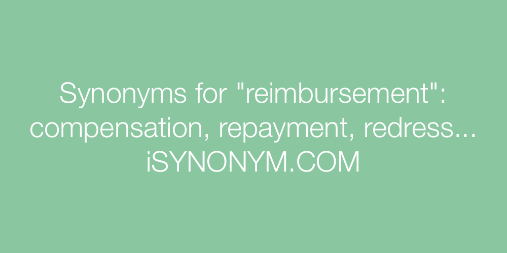 Synonyms reimbursement