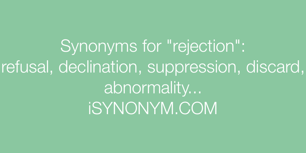 Synonyms rejection