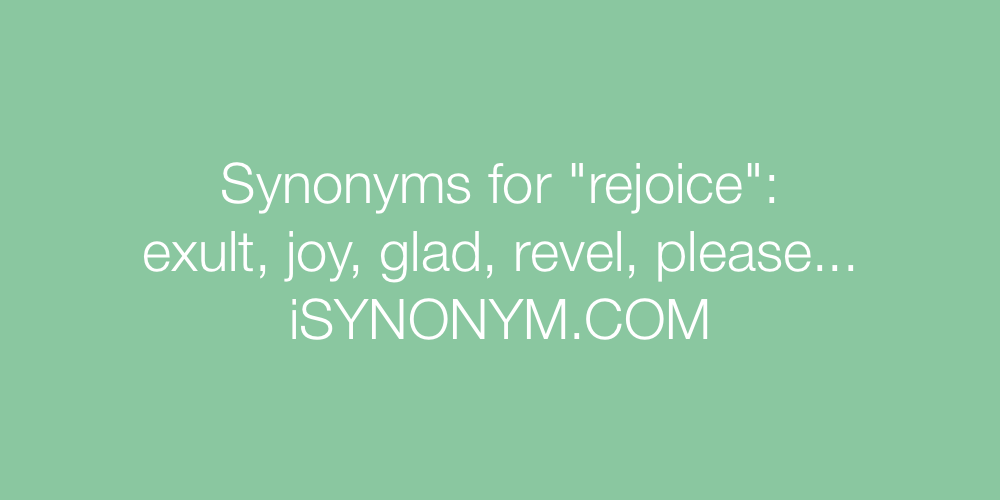 Synonyms rejoice