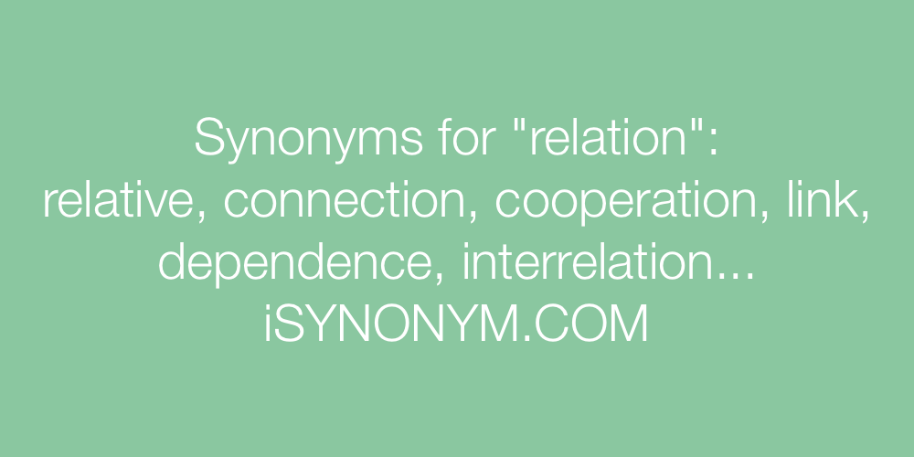 Synonyms relation