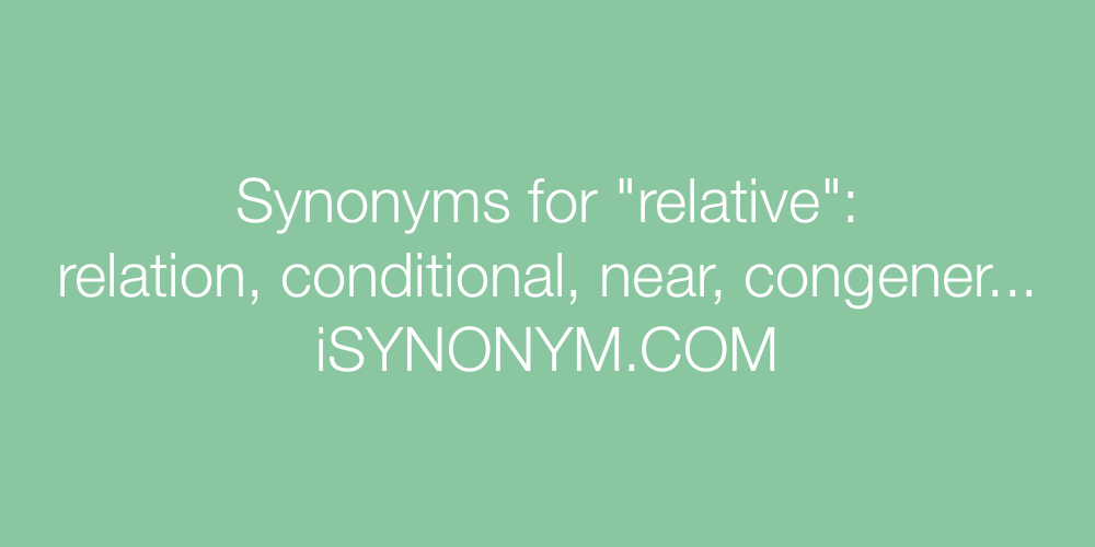 Synonyms relative