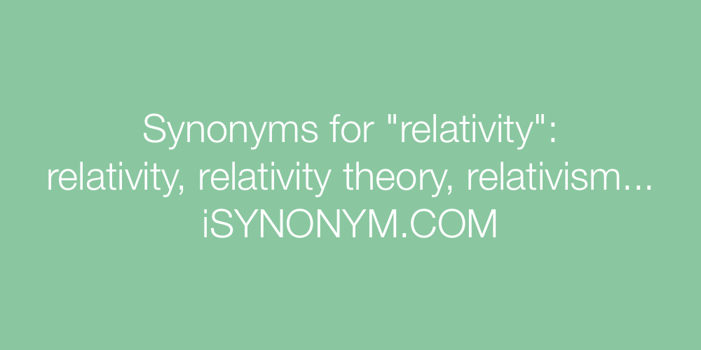 Synonyms relativity