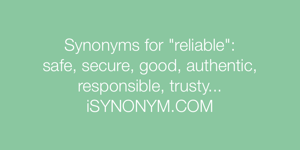 Synonyms reliable