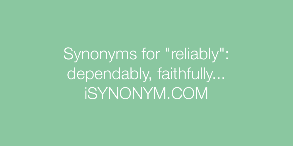 Synonyms reliably