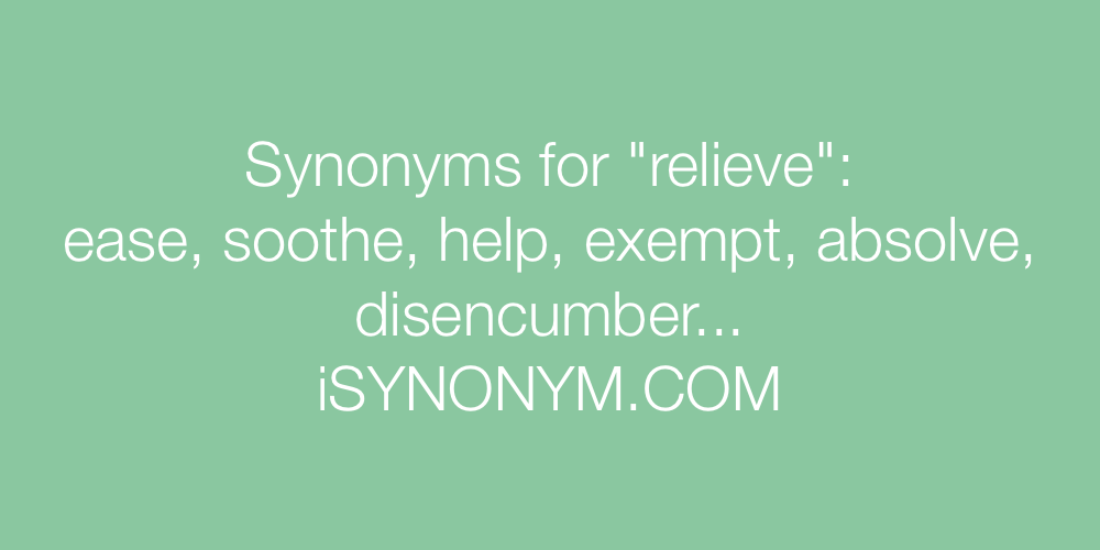 Synonyms relieve