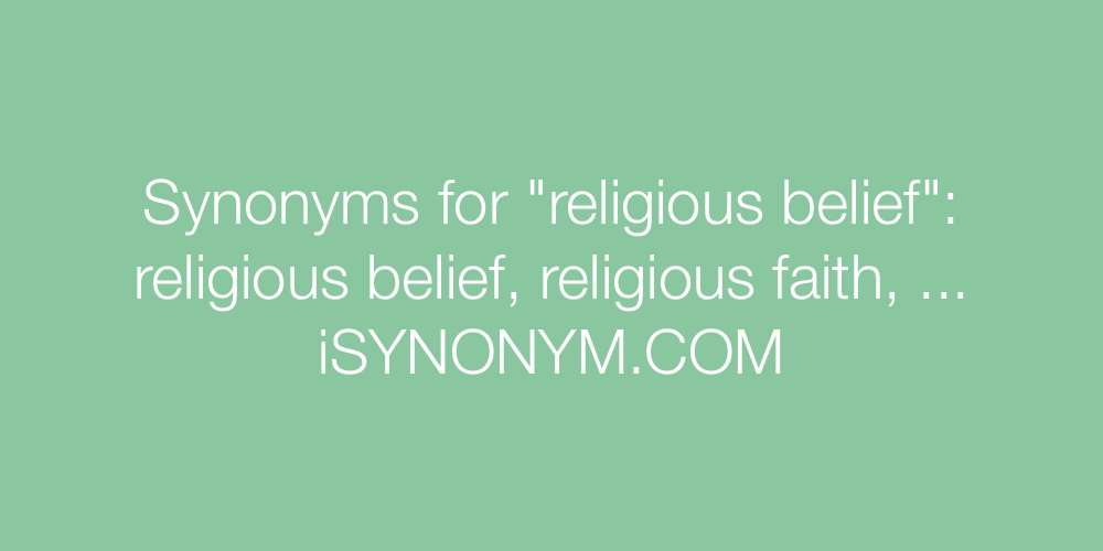 Synonyms religious belief
