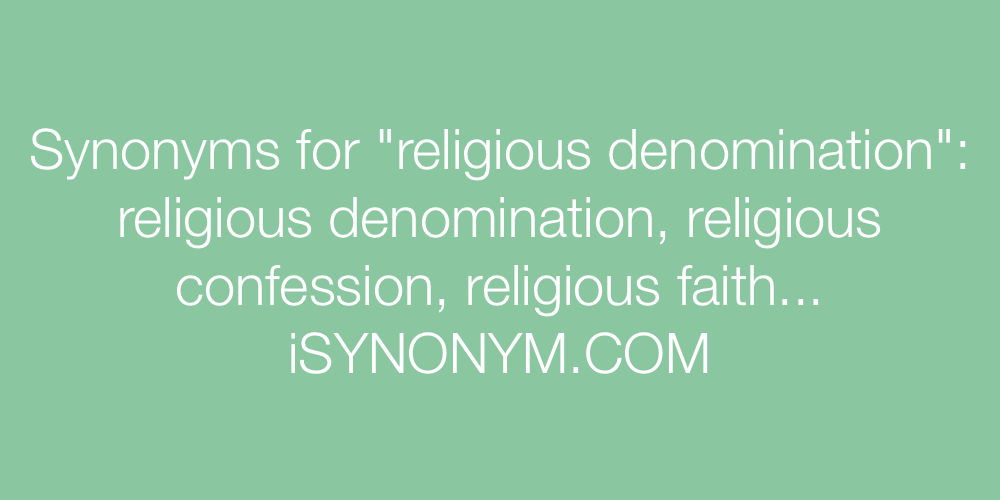 Synonyms religious denomination