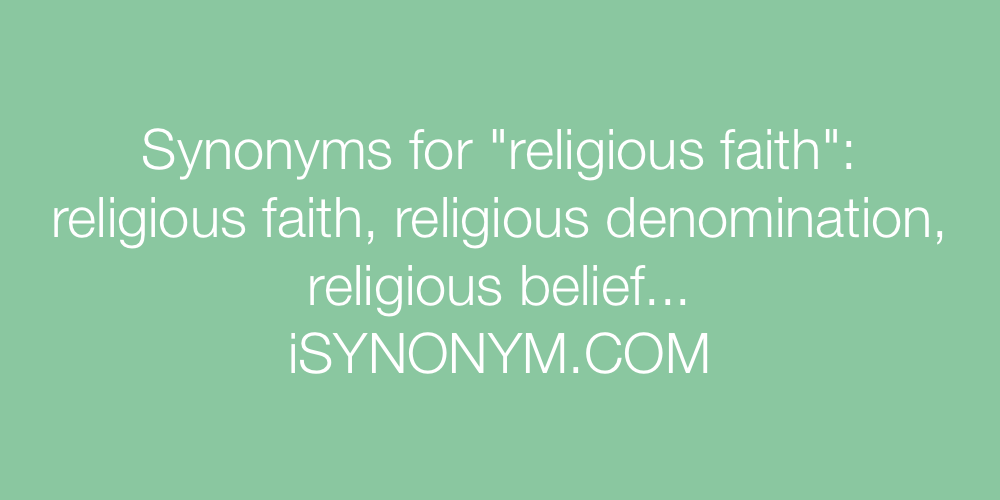 Synonyms religious faith