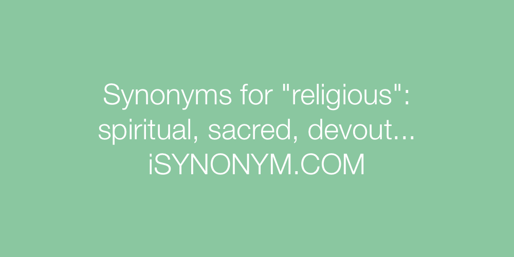 Synonyms religious