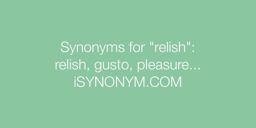 Synonyms relish