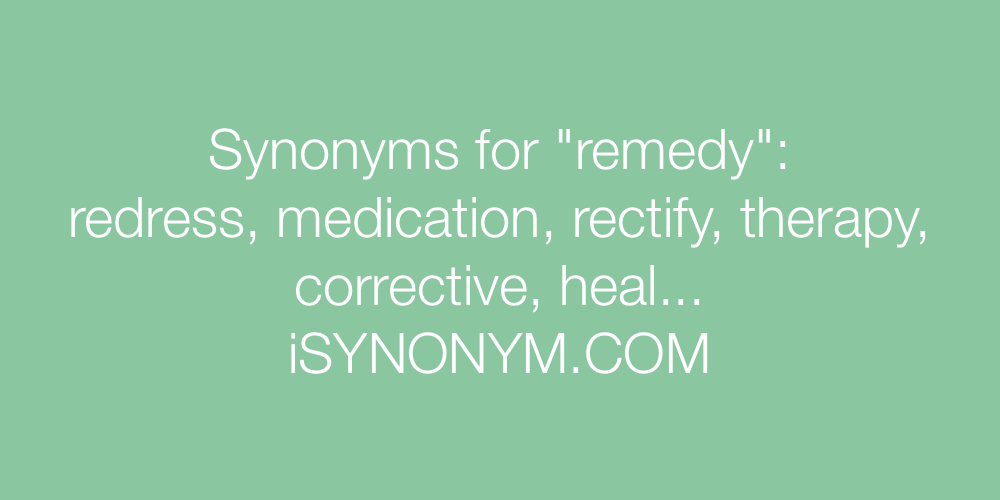 Synonyms remedy