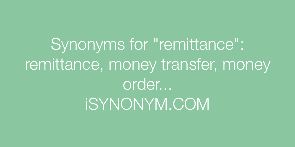 Synonyms remittance