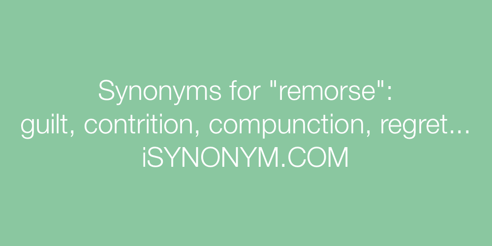 Synonyms remorse