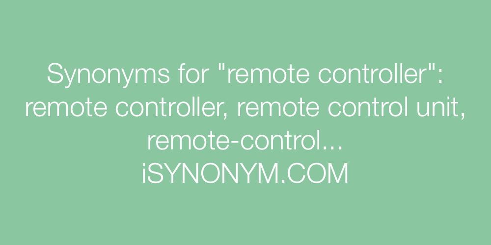 Synonyms remote controller