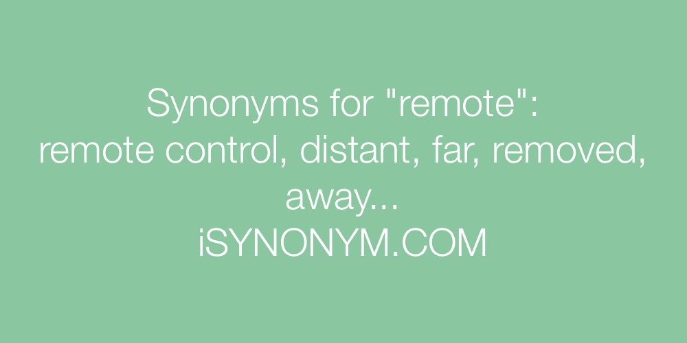 Synonyms remote