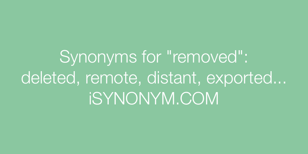 Synonyms removed