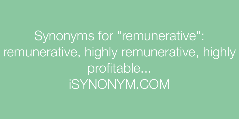 Synonyms remunerative