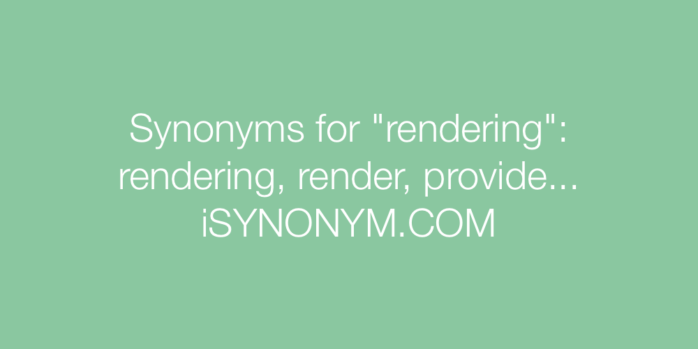 Synonyms rendering