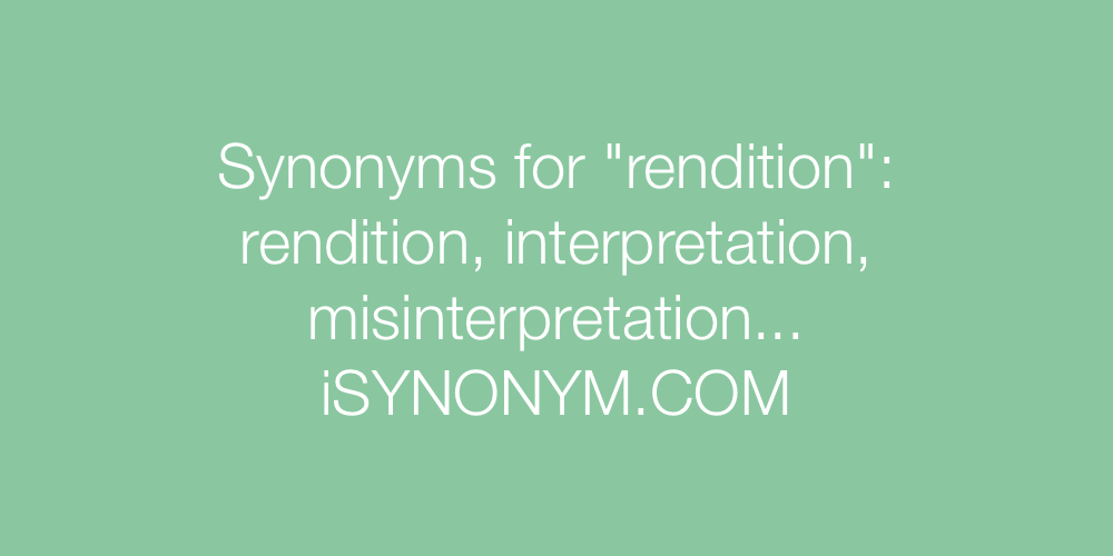 Synonyms rendition