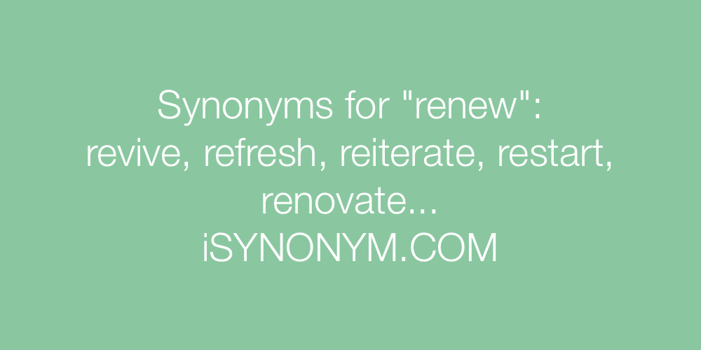 Synonyms renew