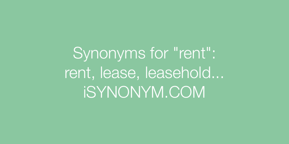 Synonyms rent