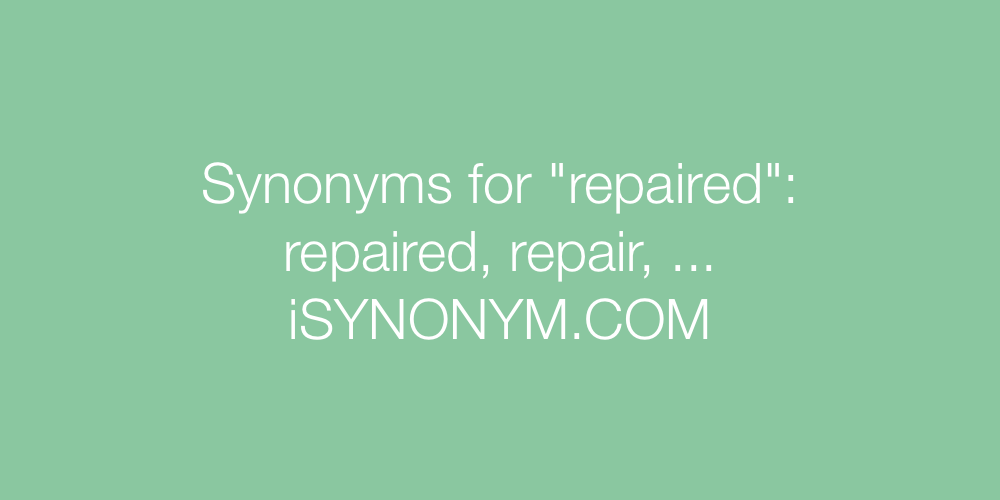 Synonyms repaired
