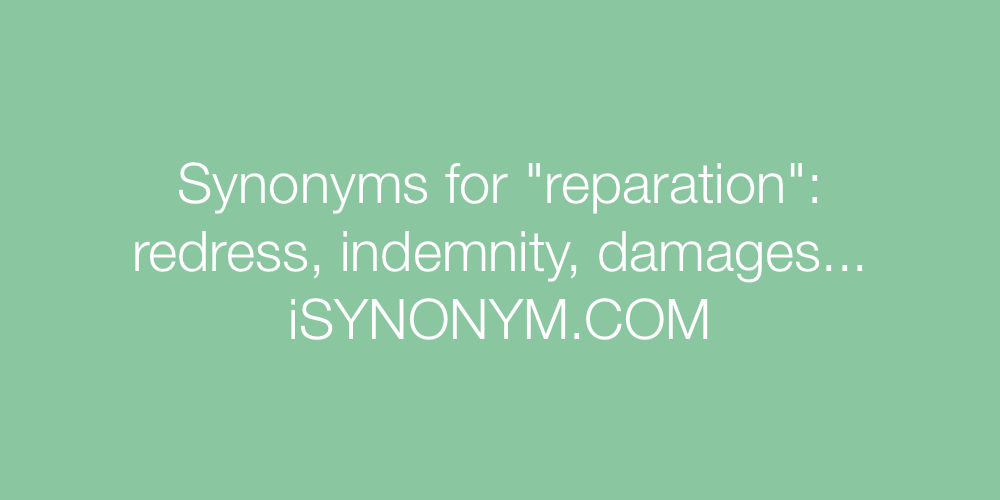 Synonyms reparation