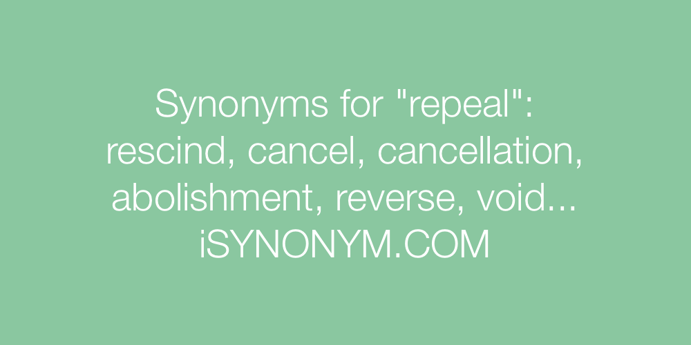 Synonyms repeal
