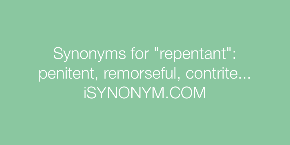 Synonyms repentant