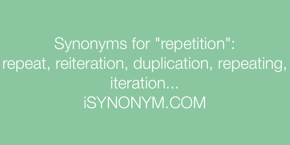 Synonyms repetition