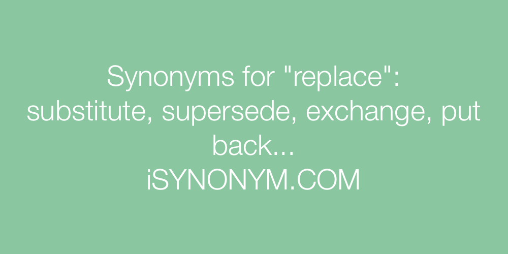 Synonyms replace