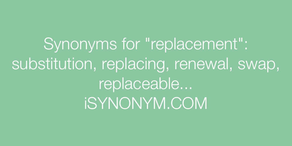 Synonyms replacement
