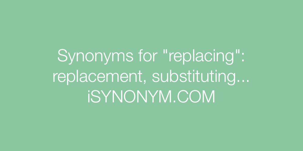 Synonyms replacing