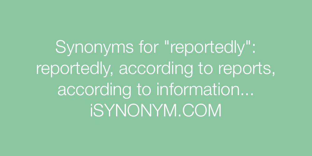 Synonyms reportedly