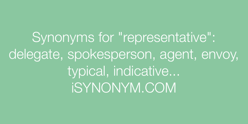 Synonyms representative