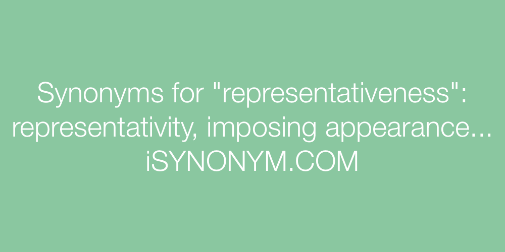 Synonyms representativeness