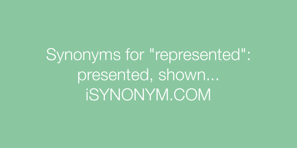 Synonyms represented