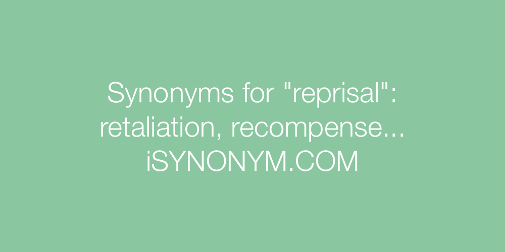Synonyms reprisal