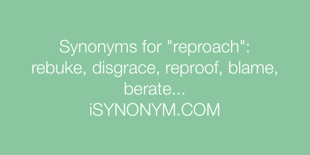 Synonyms reproach
