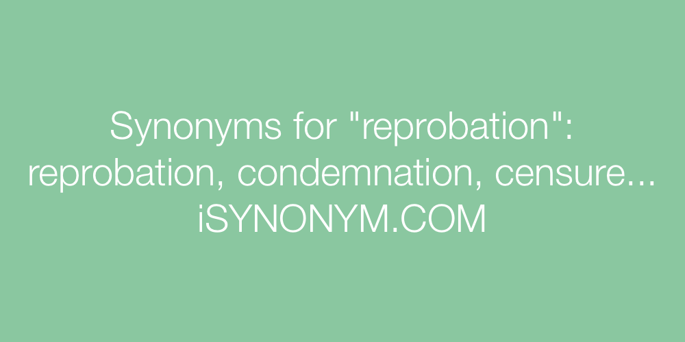 Synonyms reprobation