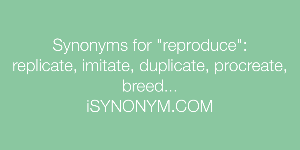 Synonyms reproduce