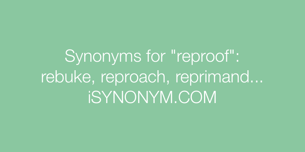 Synonyms reproof