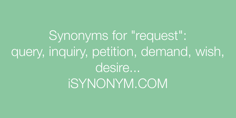 Synonyms request