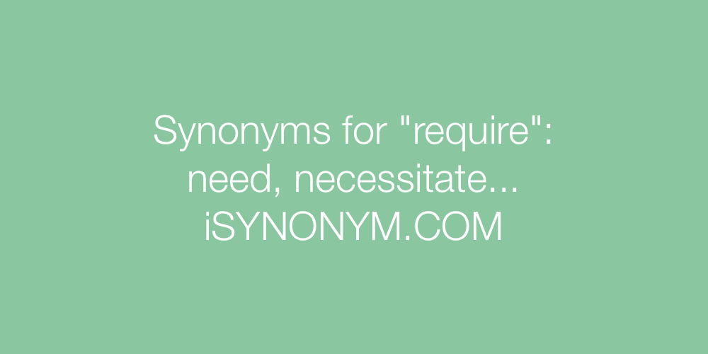 Synonyms require