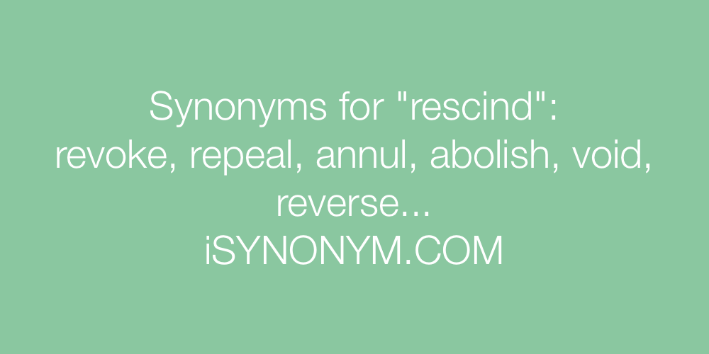 Synonyms rescind