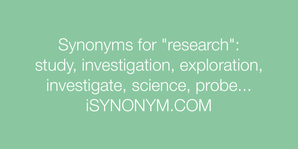 Synonyms research