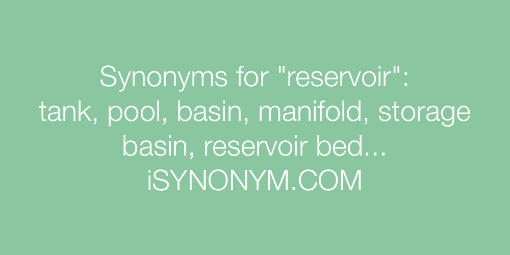Synonyms reservoir