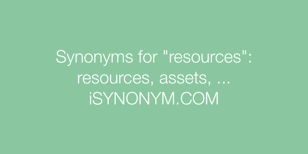 Synonyms resources